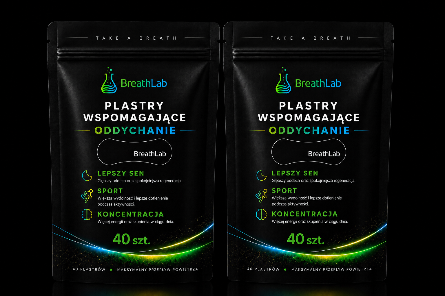Zestaw promocyjny 2 opakowań plastrów BreathLab (80 plastrów)